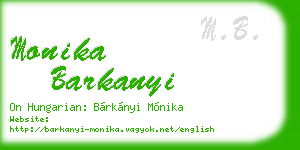 monika barkanyi business card