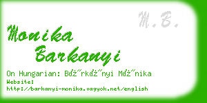 monika barkanyi business card